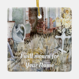 Ewiges Schweigen im Friedhof Keramikornament