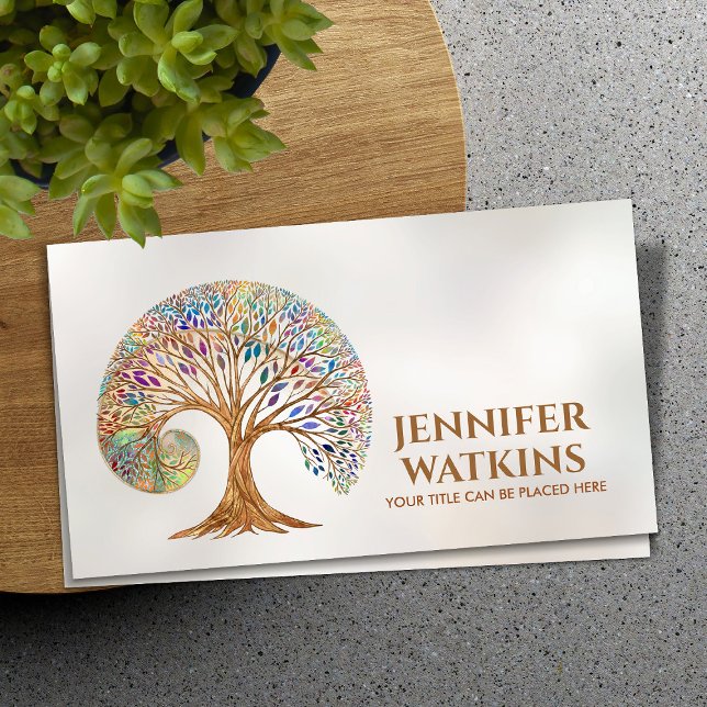 Ewiges Wachstum - Spiralbaum mit goldenem Verhältn Visitenkarte (Von Creator hochgeladen)