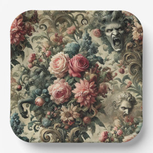 Ewigkeit ist oft genug – Gothic Floral Design Pappteller