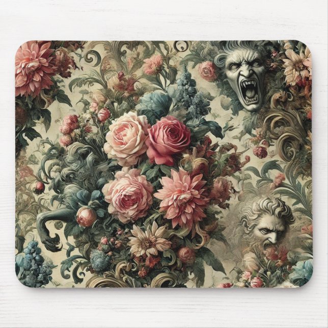 Ewigkeit ist oft genug - gotisches Blumendesign Mousepad (Vorne)