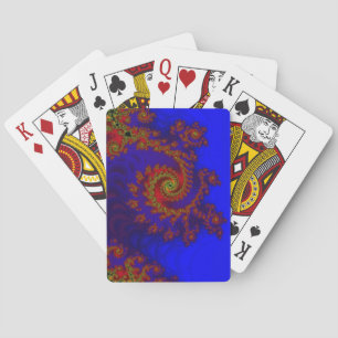 Ewigkeit   Kunst des blauen und roten Fraktals Spielkarten