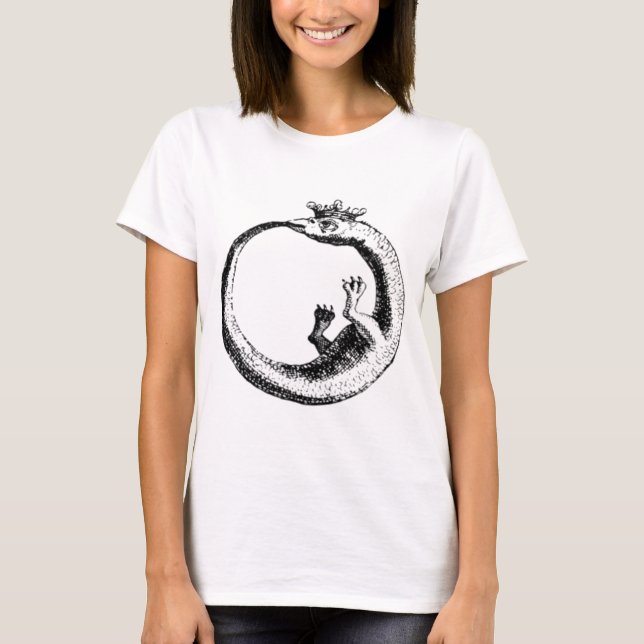 EWIGKEITS-SCHLANGEN-VINTAGER DRUCK T-Shirt (Vorderseite)