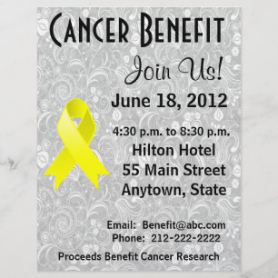 Ewing Sarcoma Awareness Benfit Gray Floral Flyer