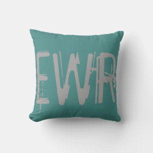 EWR Airport Grunge Typografie Kissen