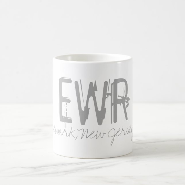 EWR Newark Airport Typografie Kaffeetasse (Mittel)