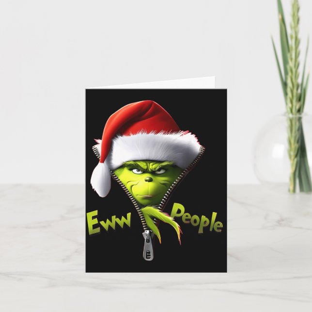 Eww, People Santa Hat Funny Christmas Mens Womens  Karte (Vorderseite)