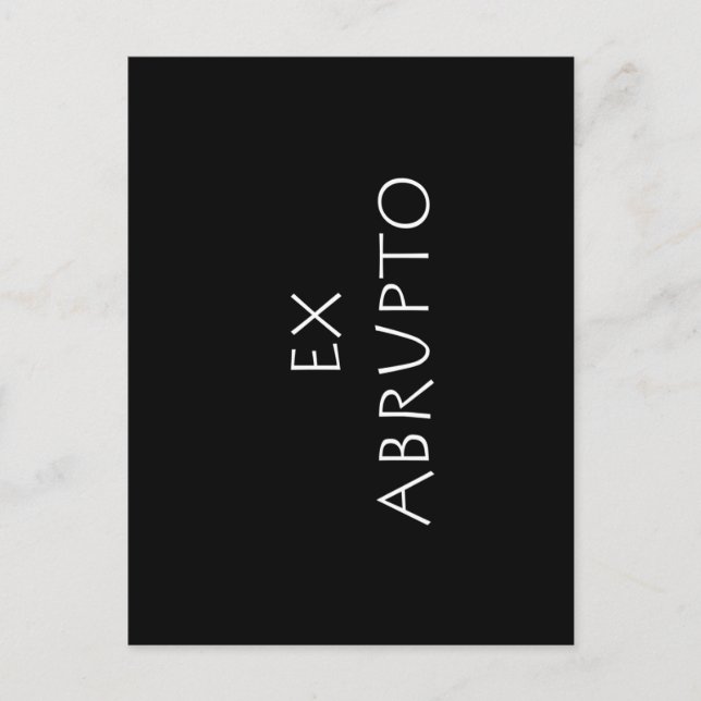 Ex abrupto postkarte (Vorderseite)