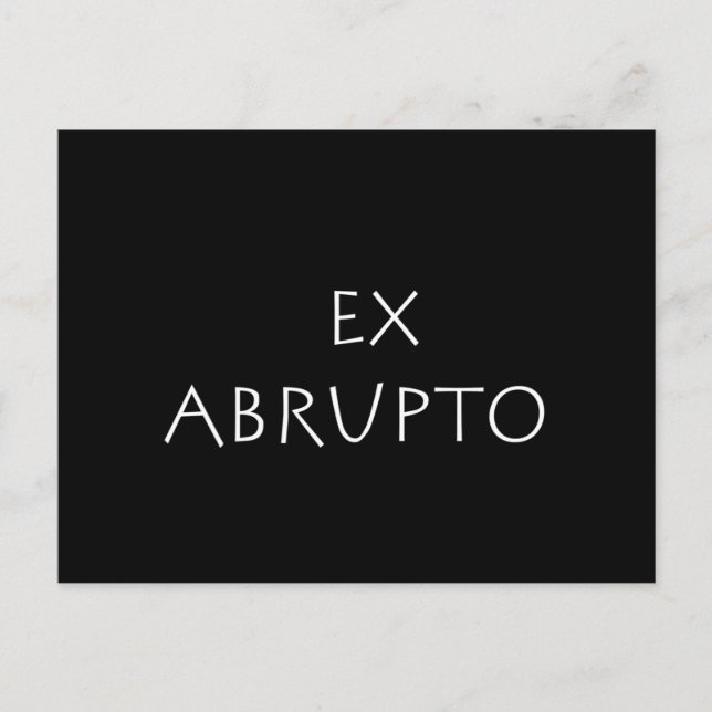 Ex abrupto postkarte (Vorderseite)
