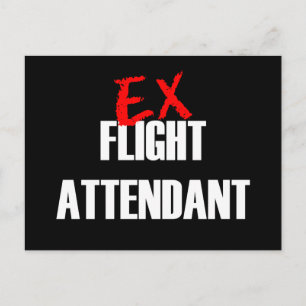 EX FLIGHT ATTENDANT DARD POSTKARTE
