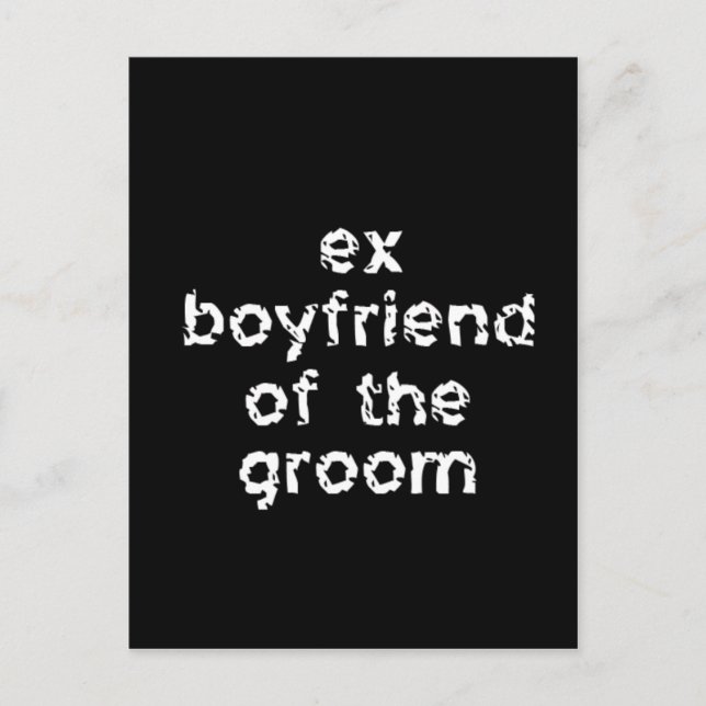 Ex-Freund des Grooms Postkarte (Vorderseite)