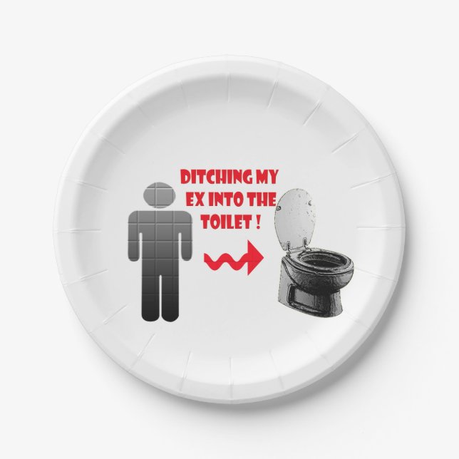 Ex Freund des lustigen Auseinanderbrechens in die Pappteller (Vorderseite)