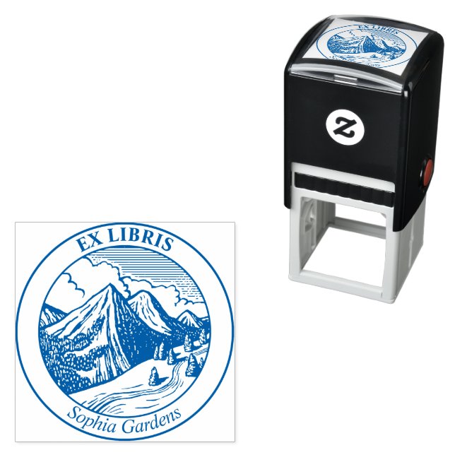 Ex Libris - Alpenlandschaft Permastempel (Beispiel)
