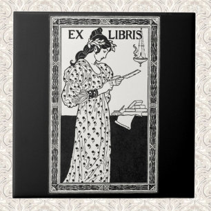 Ex libris art nouveau fliese