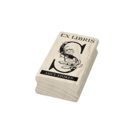 EX libris Book Library Buchzeichen Monogram S Gummistempel