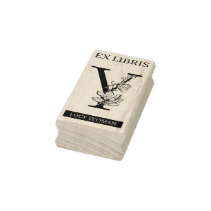 EX libris Book Library Buchzeichen Monogram Y Gummistempel