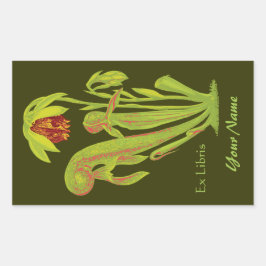 Ex Libris Botanical Book Name Plate Stickers