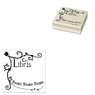 Ex-Libris-Buchstempel Gummistempel