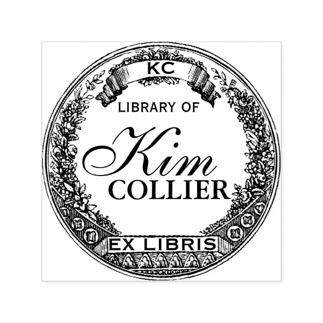 Ex Libris - Buchzeichen Briefmarke - Individuell Permastempel (Design)