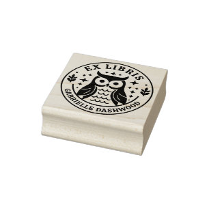 Ex Libris Buchzeichen Niedliche Schale und Persona Gummistempel