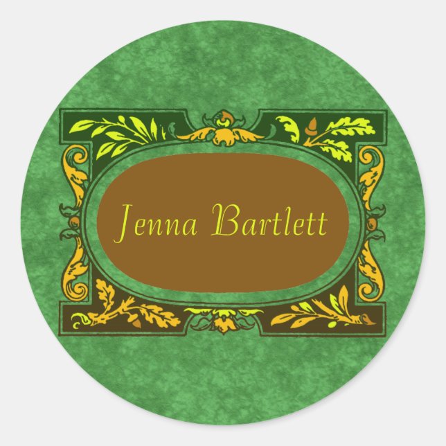 Ex Libris Cartouche Sticker (Vorderseite)