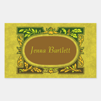 Ex Libris Cartouche Sticker