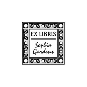 Ex Libris Decorative Gummistempel