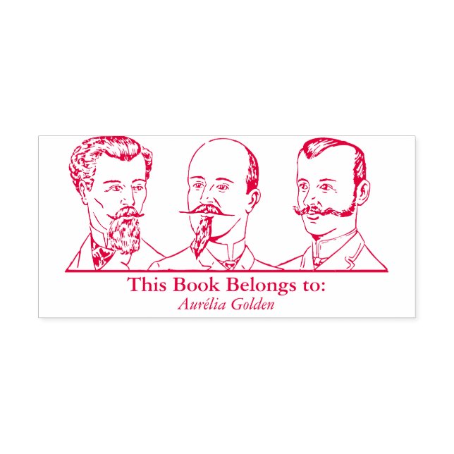 Ex Libris - Drei Männer v2 Permastempel (Design)