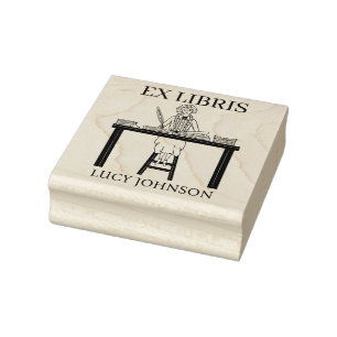 EX libris exlibris Bibliothek Buchzeichen Biblioth Gummistempel