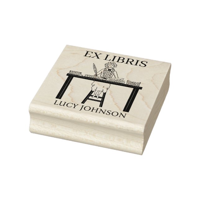 EX libris exlibris Bibliothek Buchzeichen Biblioth Gummistempel (Stempel)