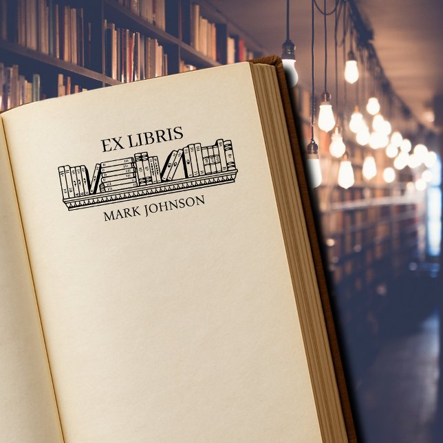 EX libris exlibris Bibliothek Buchzeichen Biblioth Gummistempel (Von Creator hochgeladen)