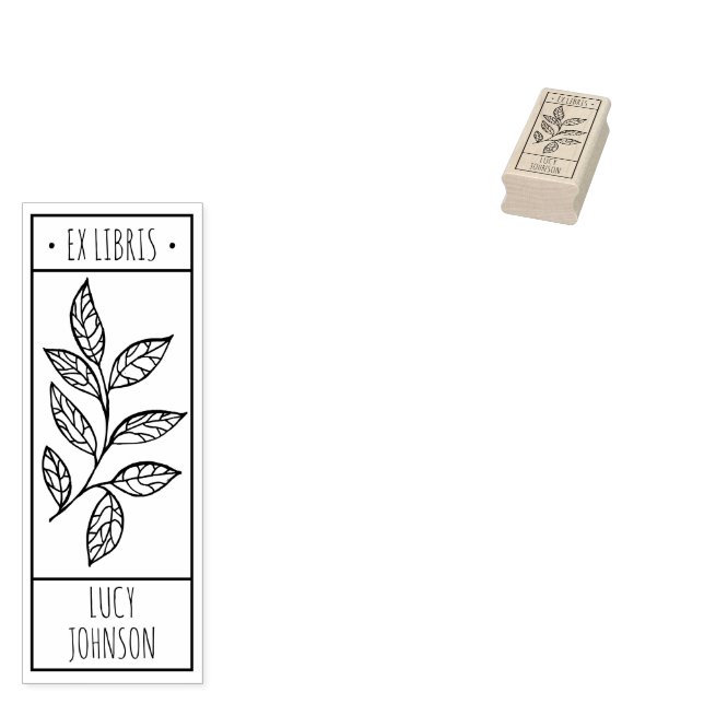 EX libris exlibris Bücherbibliothek Buchzeichen Gummistempel (Stempel)