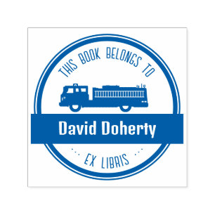 Ex Libris   Feuerwehrmann Permastempel