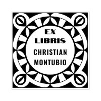 Ex Libris Holz-Stempel - Geometrisches Motiv