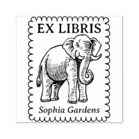 Ex Libris - Indischer Elefant - Scallope Edge