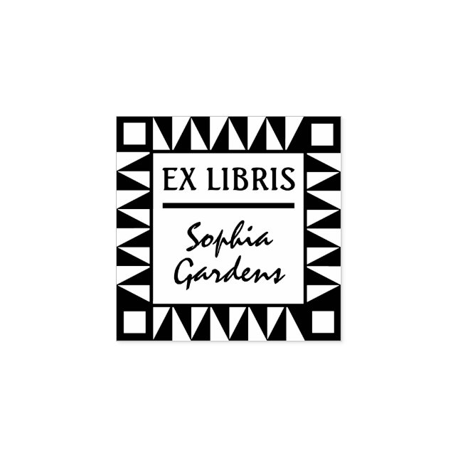 Ex Libris Moderne Briefmarke Gummistempel (Prägung)