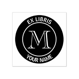 Ex libris Monogramm-Buchzeichen Gummistempel