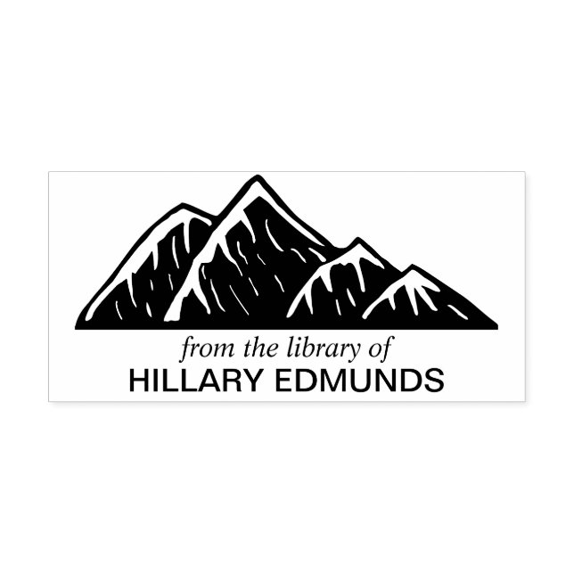 Ex Libris Mountains Gummistempel (Prägung)