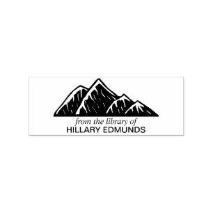 Ex Libris Mountains (Klein) Gummistempel