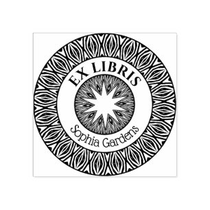 Ex Libris Mystical Star Burst v5 Gummistempel