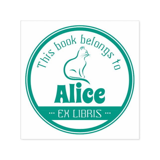 Ex Libris | Niedliche Katze Permastempel (Design)