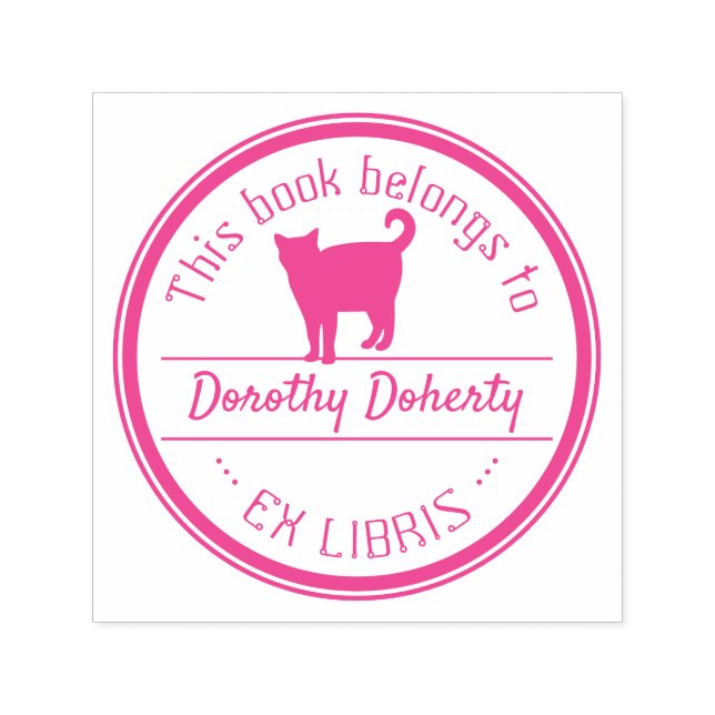 Ex Libris | Niedliche Katze Permastempel (Design)