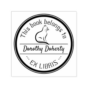 Ex Libris   Niedliche Katze Permastempel