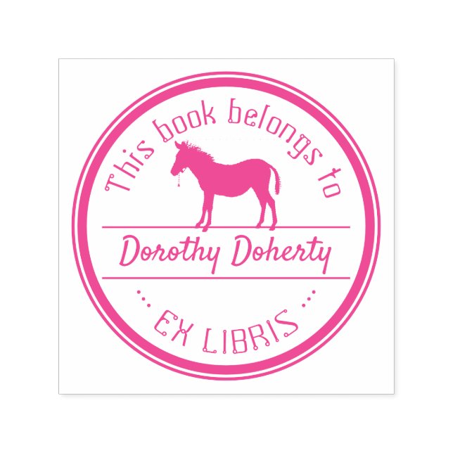 Ex Libris | Niedliches Pferd Permastempel (Design)
