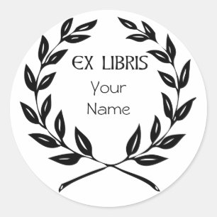 Ex Libris Olive Leaf Buchzeichen Geschenk für Lese Runder Aufkleber