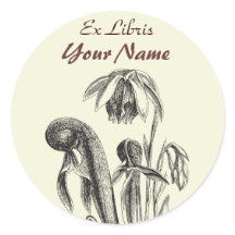 Ex Libris Pflanze-Aufkleber