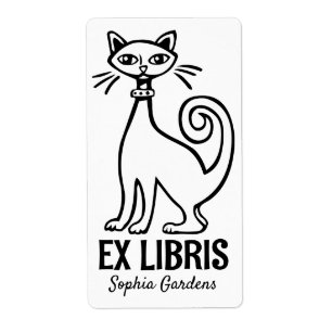 Ex Libris - Retro Cat