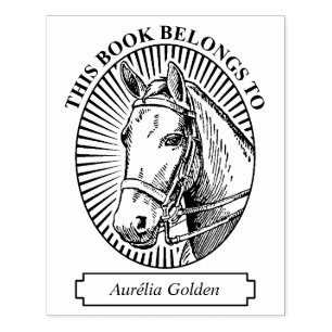 Ex Libris - Schönes Pferd Gummistempel