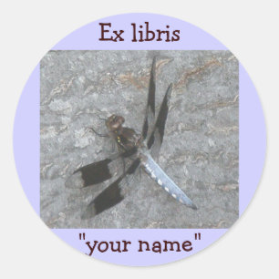 Ex Libris Stickers Dragonfly à Customiser