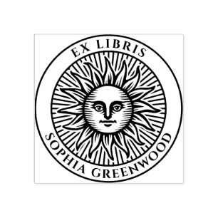 Ex Libris - Sun Face 3 Gummistempel