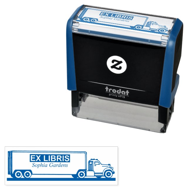 Ex Libris - Truck Permastempel (Beispiel)
